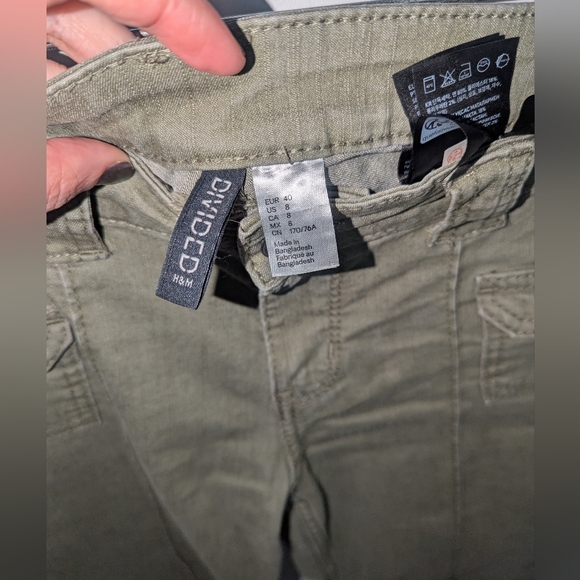 H&M Green Twill Cargo pants - Picture 5 of 9